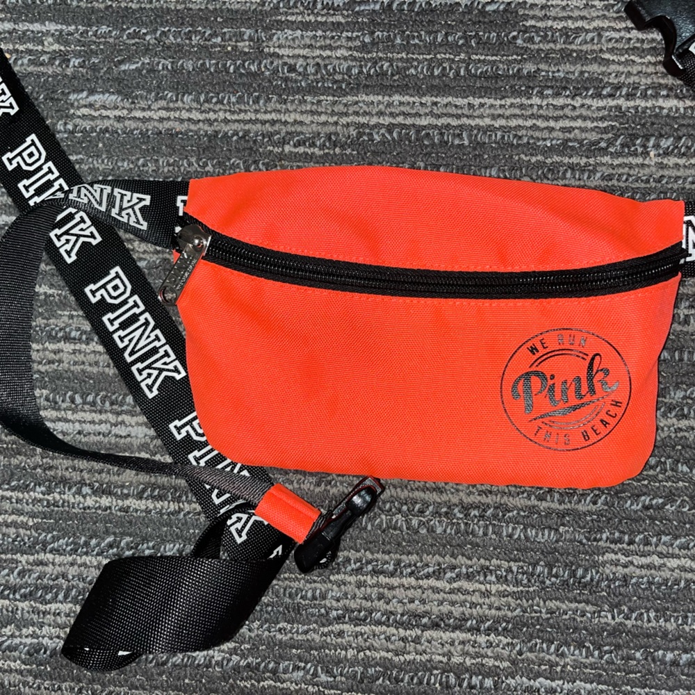 Pink Fanny Pack- We run this beach
